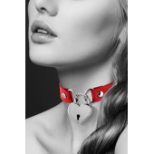 Красный чокер с замком в форме сердца - Bijoux Pour Toi - купить с доставкой в Оренбурге