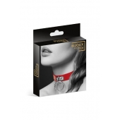 Красный узенький чокер с кольцом - Bijoux Pour Toi - купить с доставкой в Оренбурге