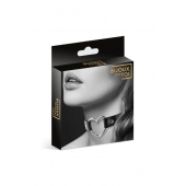 Чёрный чокер с кольцом в форме сердца - Bijoux Pour Toi - купить с доставкой в Оренбурге