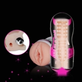 Мастурбатор-вагина Sex In A Can Vibra Vagina Tunnel - Lovetoy - в Оренбурге купить с доставкой