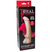 Телесная насадка REAL Standard с усиками на основании - 19 см. - LOVETOY (А-Полимер) - купить с доставкой в Оренбурге