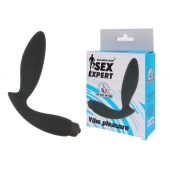 Чёрный вибростимулятор простаты Sex Expert Vibe Pleasure - Sex Expert - в Оренбурге купить с доставкой