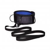 Чёрно-синий неопреновый ошейник с поводком - Sitabella - купить с доставкой в Оренбурге
