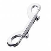 Серебристый двухсторонний карабин TOYFA Metal - ToyFa - купить с доставкой в Оренбурге