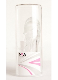 Прозрачная гелевая насадка с клиторальным отростком - 13 см. - Toyfa Basic - в Оренбурге купить с доставкой