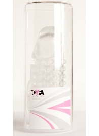 Гелевая прозрачная насадка с 2 отростками - 13 см. - Toyfa Basic - в Оренбурге купить с доставкой