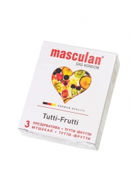 Жёлтые презервативы Masculan Ultra Tutti-Frutti с фруктовым ароматом - 3 шт. - Masculan - купить с доставкой в Оренбурге