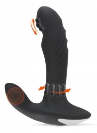 Черный вибромассажер простаты с функцией римминга Plug with Perineum Stimulator - 16,6 см. - Orion - в Оренбурге купить с доставкой