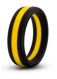 Черно-желтое силиконовое эрекционное кольцо Silicone Go Pro Cock Ring - Blush Novelties - в Оренбурге купить с доставкой