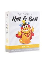 Стимулирующий презерватив-насадка Roll   Ball Banana - Sitabella - купить с доставкой в Оренбурге