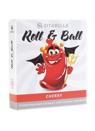 Стимулирующий презерватив-насадка Roll   Ball Cherry - Sitabella - купить с доставкой в Оренбурге