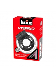 Чёрное эрекционное виброкольцо Luxe VIBRO  Африканский Эль Дьябло  + презерватив - Luxe - в Оренбурге купить с доставкой