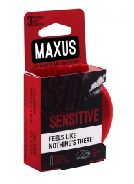 Ультратонкие презервативы в железном кейсе MAXUS Sensitive - 3 шт. - Maxus - купить с доставкой в Оренбурге