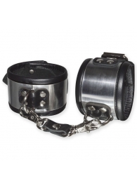 Эффектные серебристо-черные наручники с металлическим блеском - Sitabella - купить с доставкой в Оренбурге