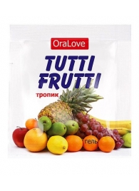 Пробник гель-смазки Tutti-frutti со вкусом тропических фруктов - 4 гр. - Биоритм - купить с доставкой в Оренбурге