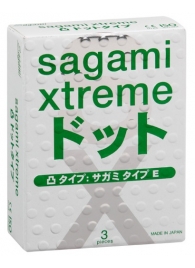 Презервативы Sagami Xtreme SUPER DOTS с точками - 3 шт. - Sagami - купить с доставкой в Оренбурге