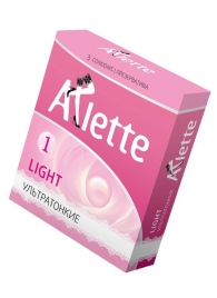 Ультратонкие презервативы Arlette Light - 3 шт. - Arlette - купить с доставкой в Оренбурге