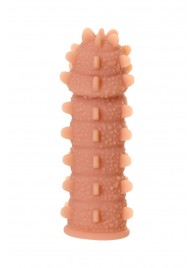 Телесная реалистичная насадка KOKOS Extreme Sleeve 04 с дополнительной стимуляцией - 12,7 см. - KOKOS - в Оренбурге купить с доставкой