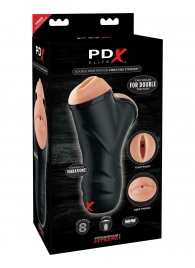 Мастурбатор в колбе с двумя тоннелями Double Penetration Vibrating Stroker - Pipedream - в Оренбурге купить с доставкой