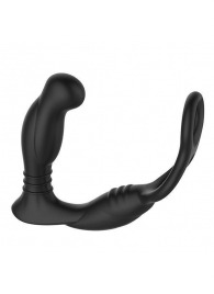 Черная анальная пробка NEXUS SIMUL8 с фиксацией на теле кольцами - Nexus Range - в Оренбурге купить с доставкой