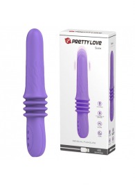 Фиолетовый вибратор Susie с возвратно-поступательными движениями - 25,2 см. - Baile