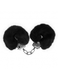 Черные меховые наручники Love с ключиками - Baile - купить с доставкой в Оренбурге