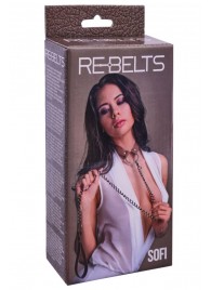 Коричневый поводок и чокер с кольцом Sofi - Rebelts - купить с доставкой в Оренбурге