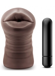 Коричневый мастурбатор-ротик Heather - Blush Novelties - в Оренбурге купить с доставкой