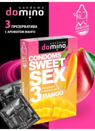 Презервативы для орального секса DOMINO Sweet Sex с ароматом манго - 3 шт. - Domino - купить с доставкой в Оренбурге