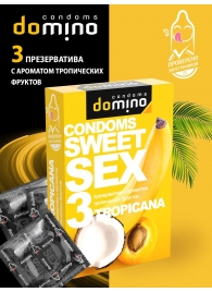 Презервативы для орального секса DOMINO Sweet Sex с ароматом тропических фруктов - 3 шт. - Domino - купить с доставкой в Оренбурге