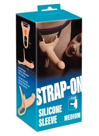 Силиконовый полый страпон на ремнях Silicone Strap-on - 16 см. - Orion - купить с доставкой в Оренбурге