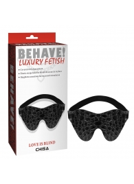 Черная маска на глаза Behave - Chisa - купить с доставкой в Оренбурге