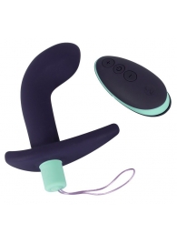 Темно-фиолетовый вибростимулятор простаты с пультом ДУ Remote Controlled Prostate Plug - Orion - в Оренбурге купить с доставкой