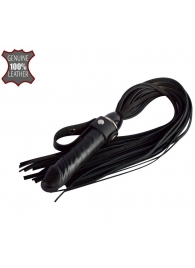 Черная плеть  Ковбой  с ручкой-фаллосом - 55 см. - Sitabella - купить с доставкой в Оренбурге
