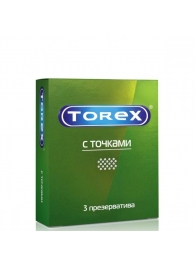 Текстурированные презервативы Torex  С точками  - 3 шт. - Torex - купить с доставкой в Оренбурге