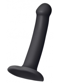 Черный фаллос на присоске Silicone Bendable Dildo S - 17 см. - Strap-on-me - купить с доставкой в Оренбурге