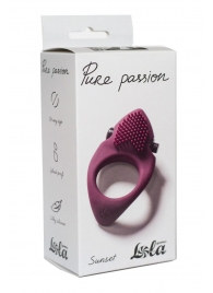 Бордовое эрекционное виброкольцо Pure Passion Sunset - Lola Games - в Оренбурге купить с доставкой