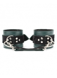 Изумрудные наручники Ladys Arsenal на карабинах - БДСМ Арсенал - купить с доставкой в Оренбурге