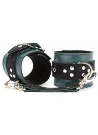 Изумрудные наручники Ladys Arsenal на карабинах - БДСМ Арсенал - купить с доставкой в Оренбурге