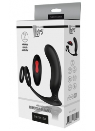 Черный массажер простаты REMOTE P-PLEASER - Dream Toys - в Оренбурге купить с доставкой