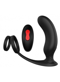 Черный массажер простаты REMOTE P-PLEASER - Dream Toys - в Оренбурге купить с доставкой