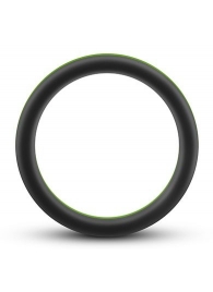 Черно-зеленое эрекционное кольцо Silicone Go Pro Cock Ring - Blush Novelties - в Оренбурге купить с доставкой