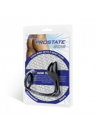 Стимулятор простаты с фиксацией эрекционным кольцом Prostate Gear - BlueLine - в Оренбурге купить с доставкой