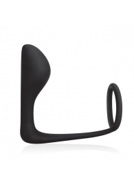 Стимулятор простаты с фиксацией эрекционным кольцом Prostate Gear - BlueLine - в Оренбурге купить с доставкой