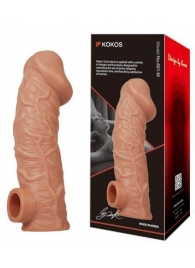 Телесная насадка на фаллос с фиксацией мошонки EXTREME SLEEVE - 15,6 см. - KOKOS - в Оренбурге купить с доставкой