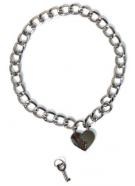 Серебристый ошейник Embrace с ключиком - Lola Games - купить с доставкой в Оренбурге