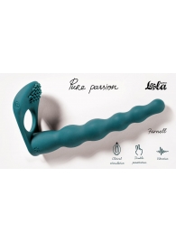 Зеленая вибронасадка для двойного проникновения Farnell - 17 см. - Lola Games - купить с доставкой в Оренбурге