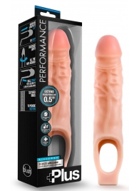 Телесный реалистичный фаллоудлинитель 9 Inch Silicone Cock Sheath Penis Extender - 22,86 см. - Blush Novelties - в Оренбурге купить с доставкой