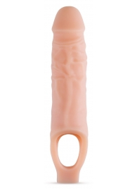 Телесный реалистичный фаллоудлинитель 9 Inch Silicone Cock Sheath Penis Extender - 22,86 см. - Blush Novelties - в Оренбурге купить с доставкой