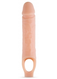 Телесный реалистичный фаллоудлинитель 10 Inch Silicone Cock Sheath Penis Extender - 25,4 см. - Blush Novelties - в Оренбурге купить с доставкой